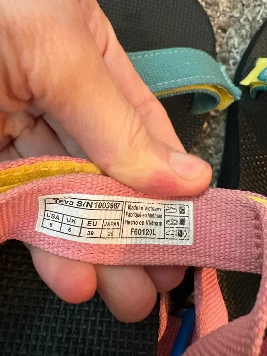 Ladies multicolored Teva sandals size 8 - Picture 6 of 7